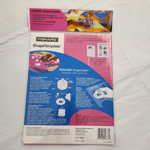 Fiskars Shape Template Plastic Pink Playtime Girl Doll - Picture 5 of 5